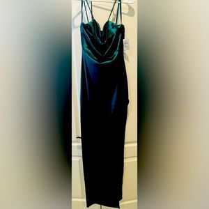 Windsor Lola High Slit Satin Dress